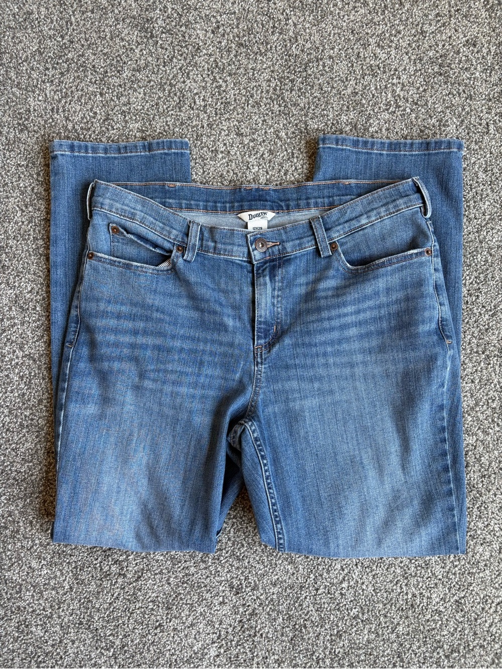 Duluth Trading Co Straight Leg Blue Jeans size 12 Cowgirl Rodeo Western - Picture 7 of 10
